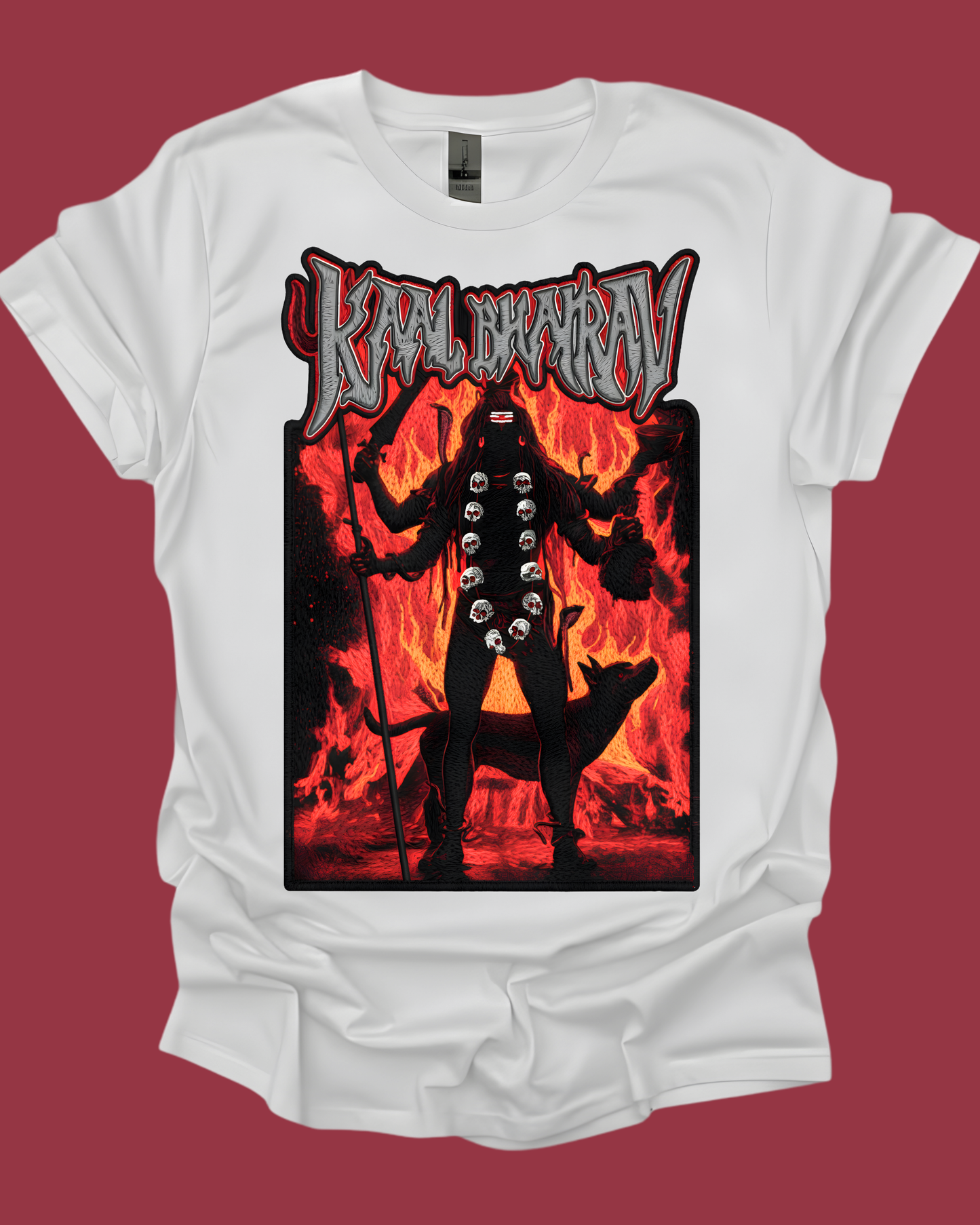 Kaal Bhairav Hindu Metal Graphic Unisex T-Shirt