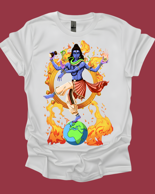 Lord Shiva Nataraja Cosmic Dancer Graphic Tee