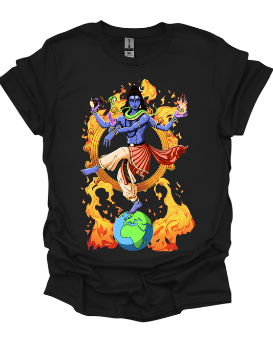 Lord Shiva Nataraja Cosmic Dancer Graphic Tee