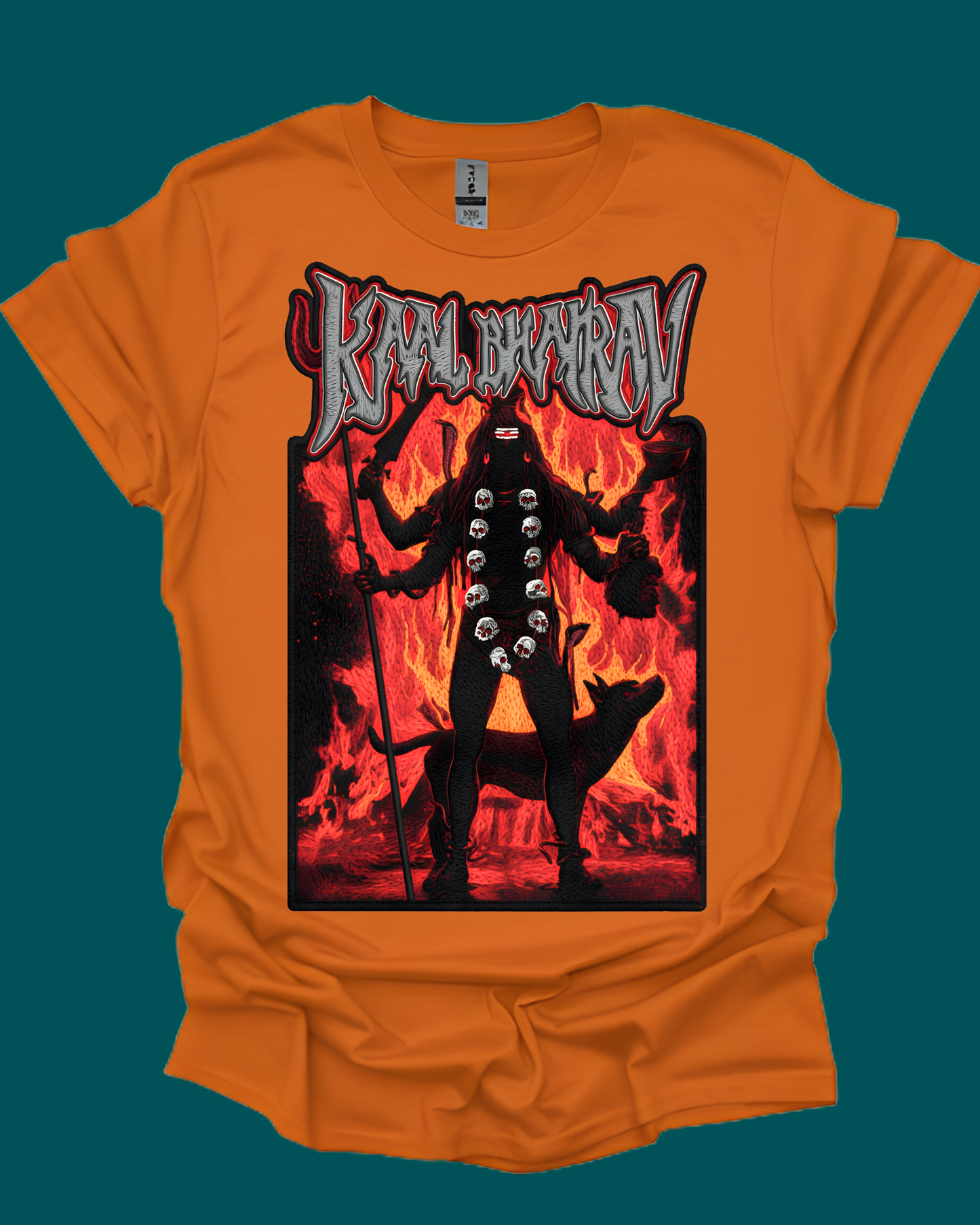 Kaal Bhairav Hindu Metal Graphic Unisex T-Shirt