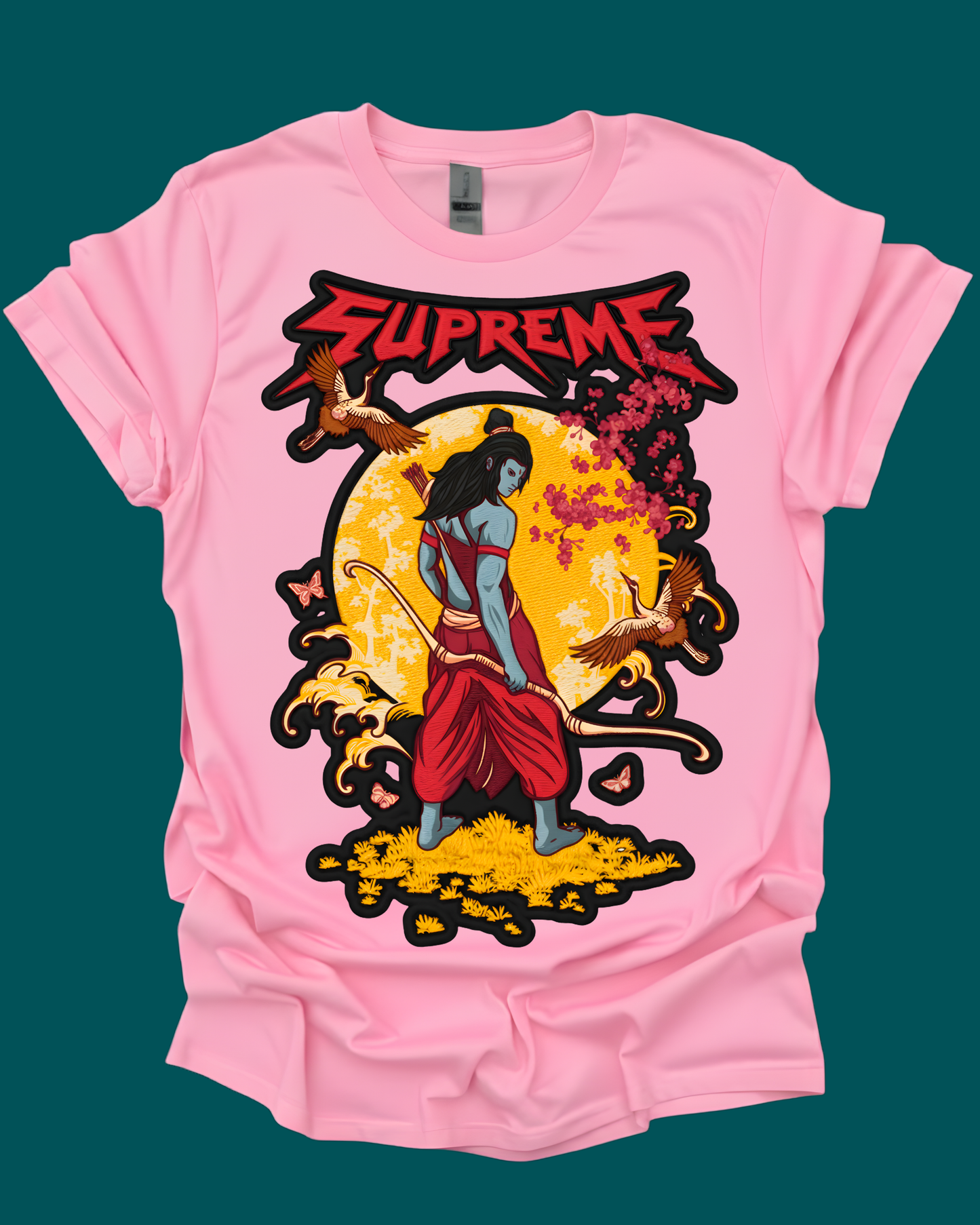 Lord Rama Fusion Japanese Style Streetwear unisex T-shirt.