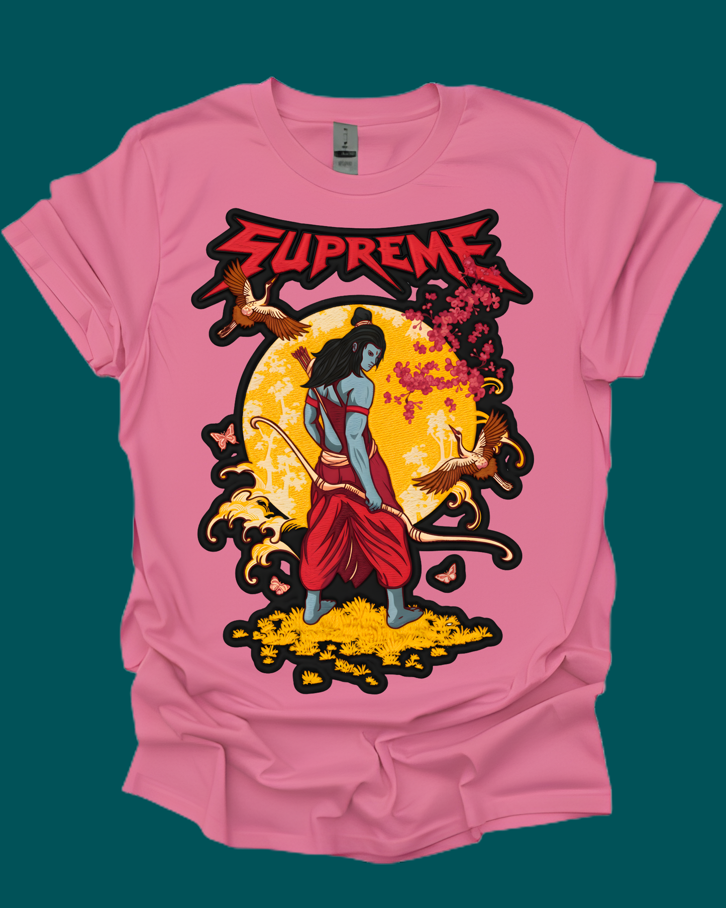Lord Rama Fusion Japanese Style Streetwear unisex T-shirt.