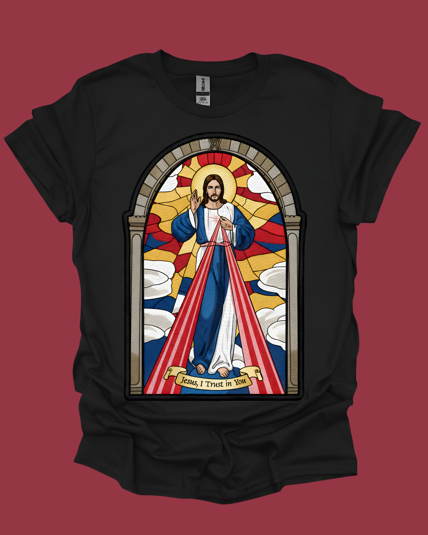 Divine Mercy Jesus Graphic Unisex T-shirt.