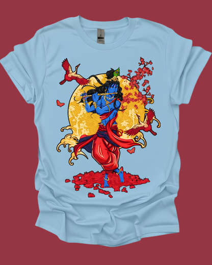 Vibrant Bansuri Krishna Mythology Unisex Tee