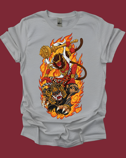 Hanuman Balinese Battle Warrior Graphic Unisex Tee