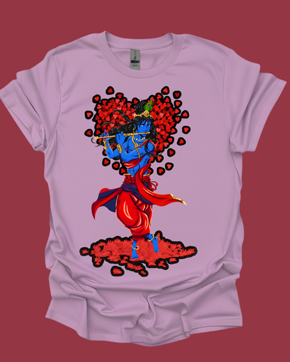 Lord Krishna Valentine's Spiritual Unisex T-Shirt.