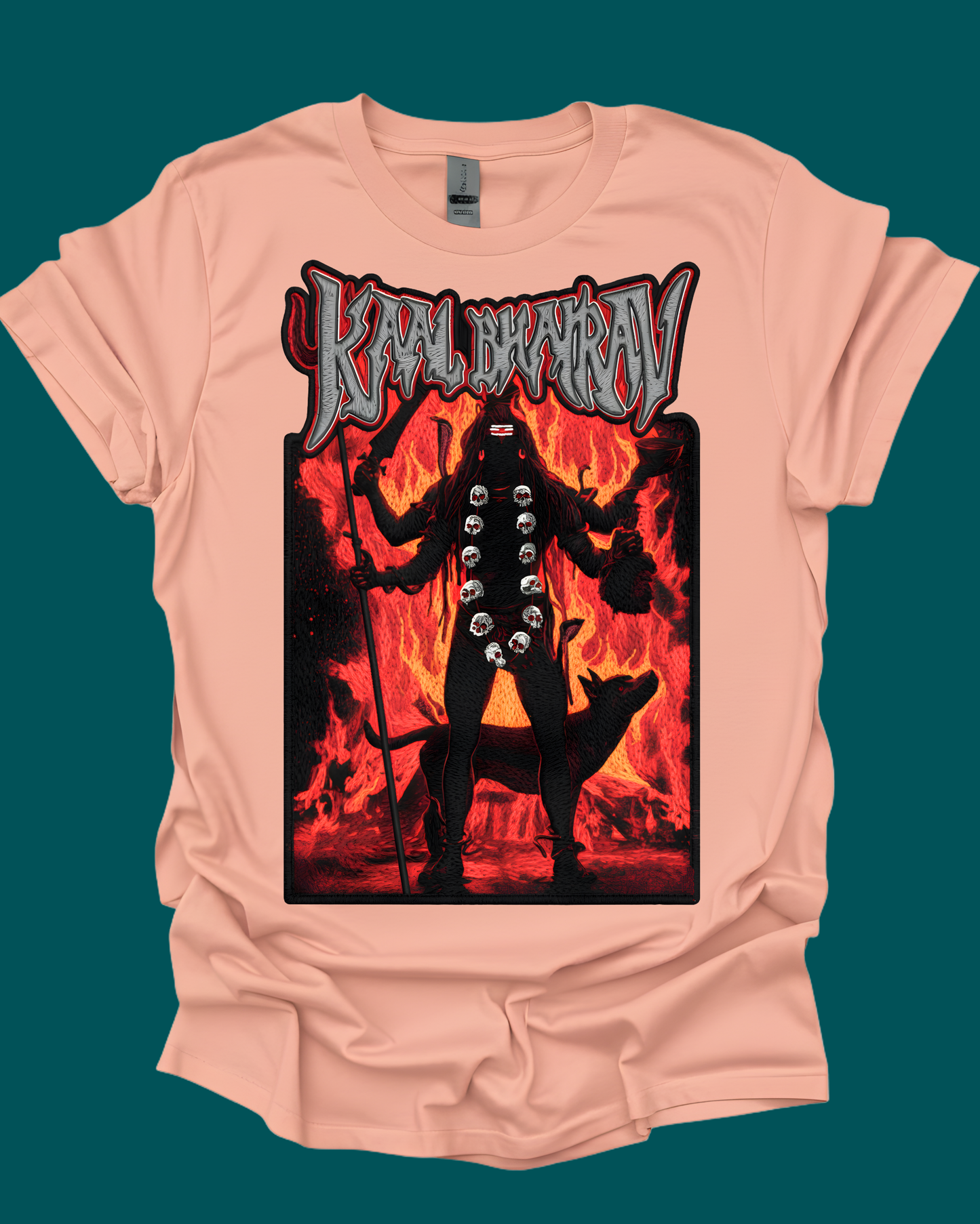 Kaal Bhairav Hindu Metal Graphic Unisex T-Shirt