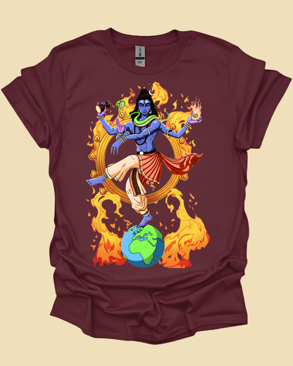 Lord Shiva Nataraja Cosmic Dancer Graphic Tee