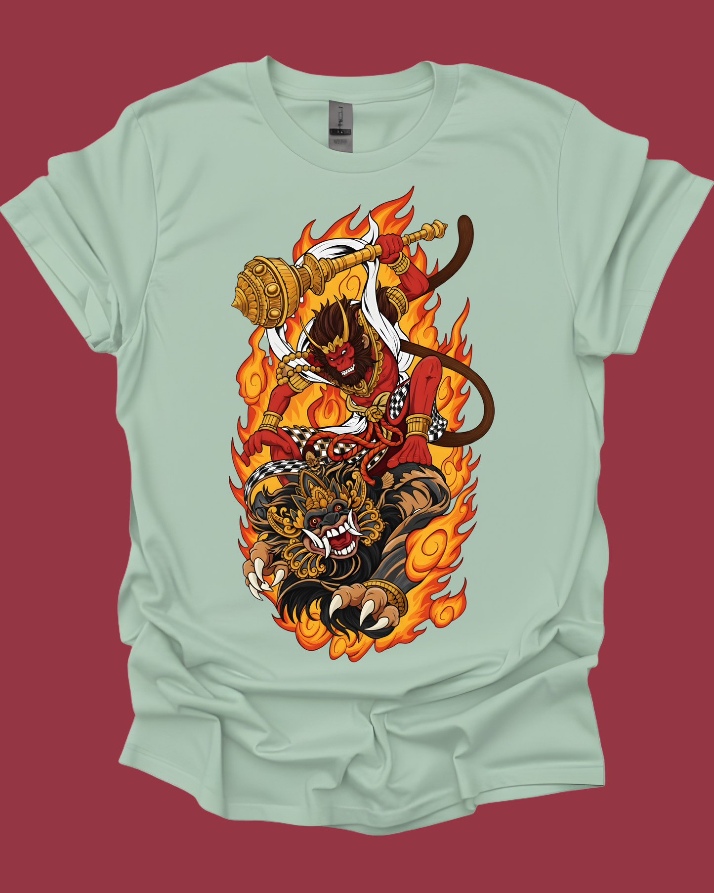 Hanuman Balinese Battle Warrior Graphic Unisex Tee