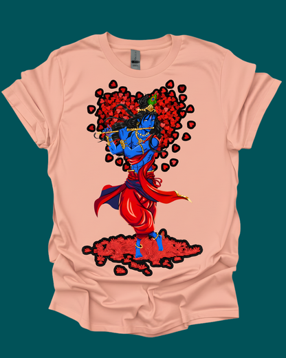 Lord Krishna Valentine's Spiritual Unisex T-Shirt.