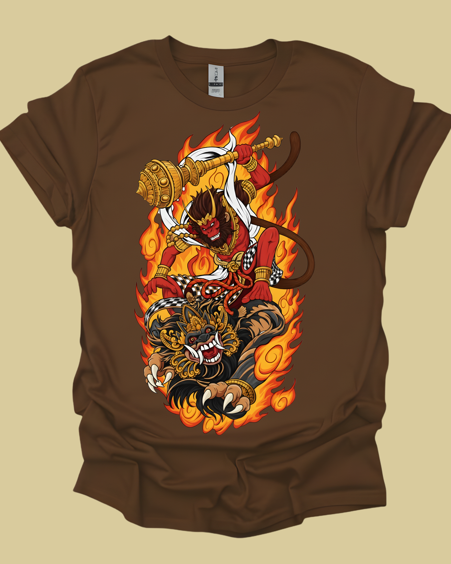 Hanuman Balinese Battle Warrior Graphic Unisex Tee
