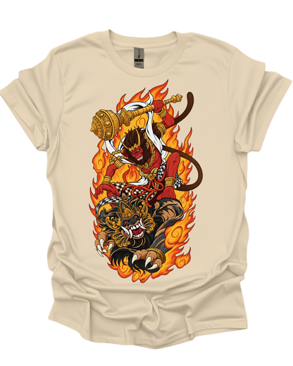 Hanuman Balinese Battle Warrior Graphic Unisex Tee