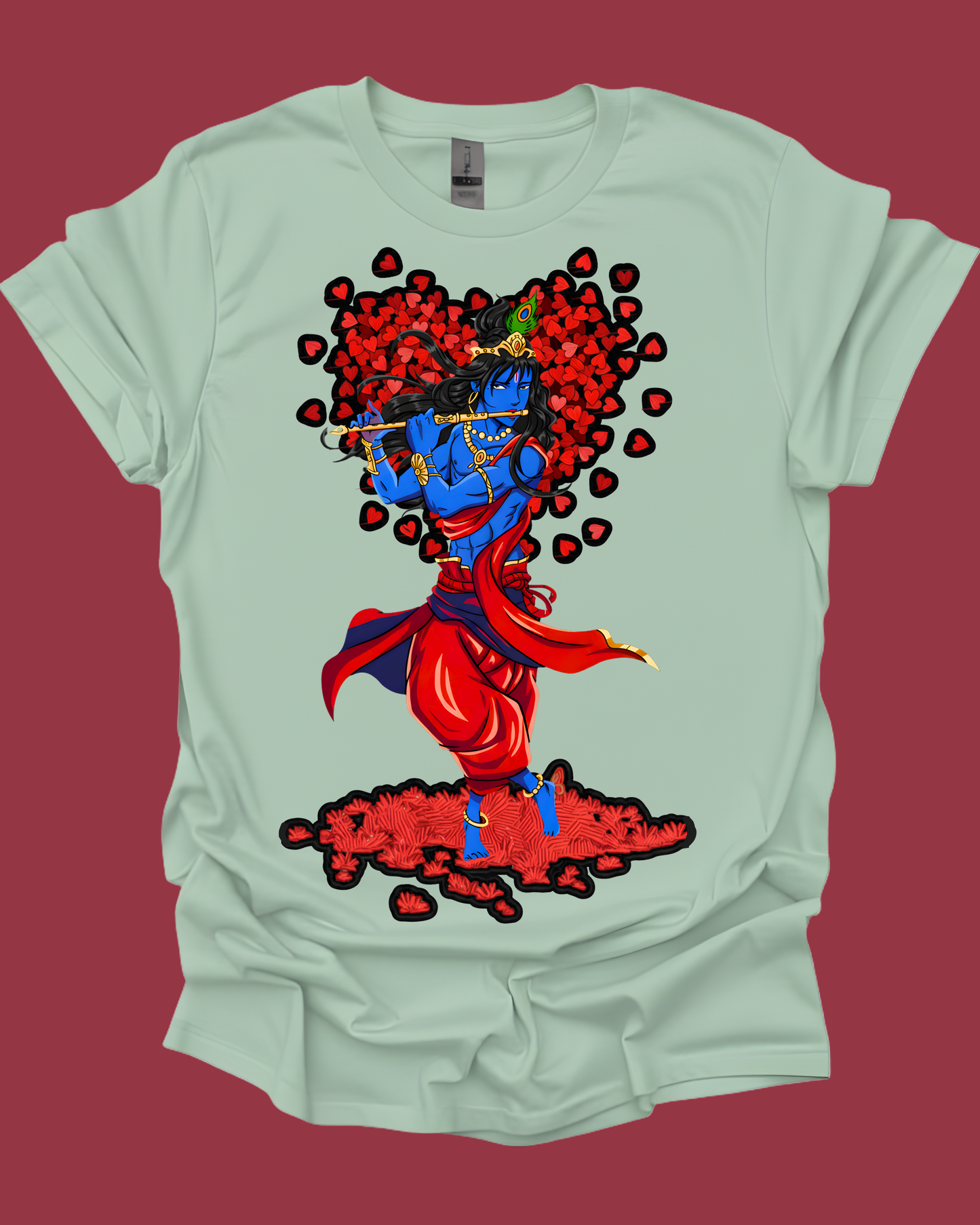 Lord Krishna Valentine's Spiritual Unisex T-Shirt.