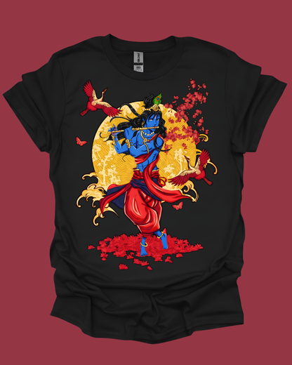 Vibrant Bansuri Krishna Mythology Unisex Tee