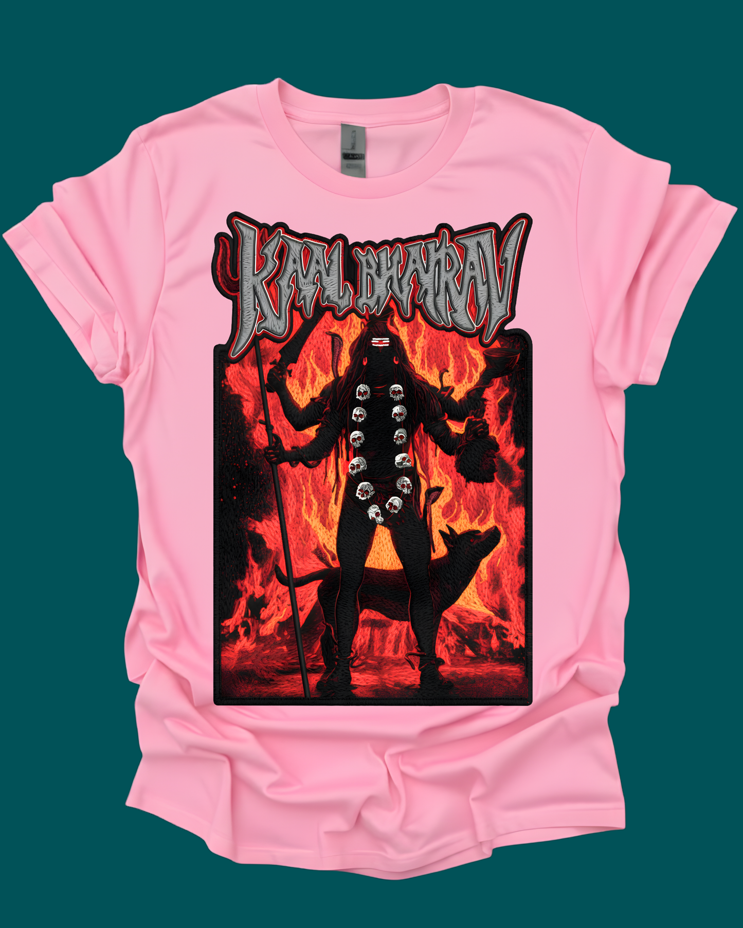 Kaal Bhairav Hindu Metal Graphic Unisex T-Shirt