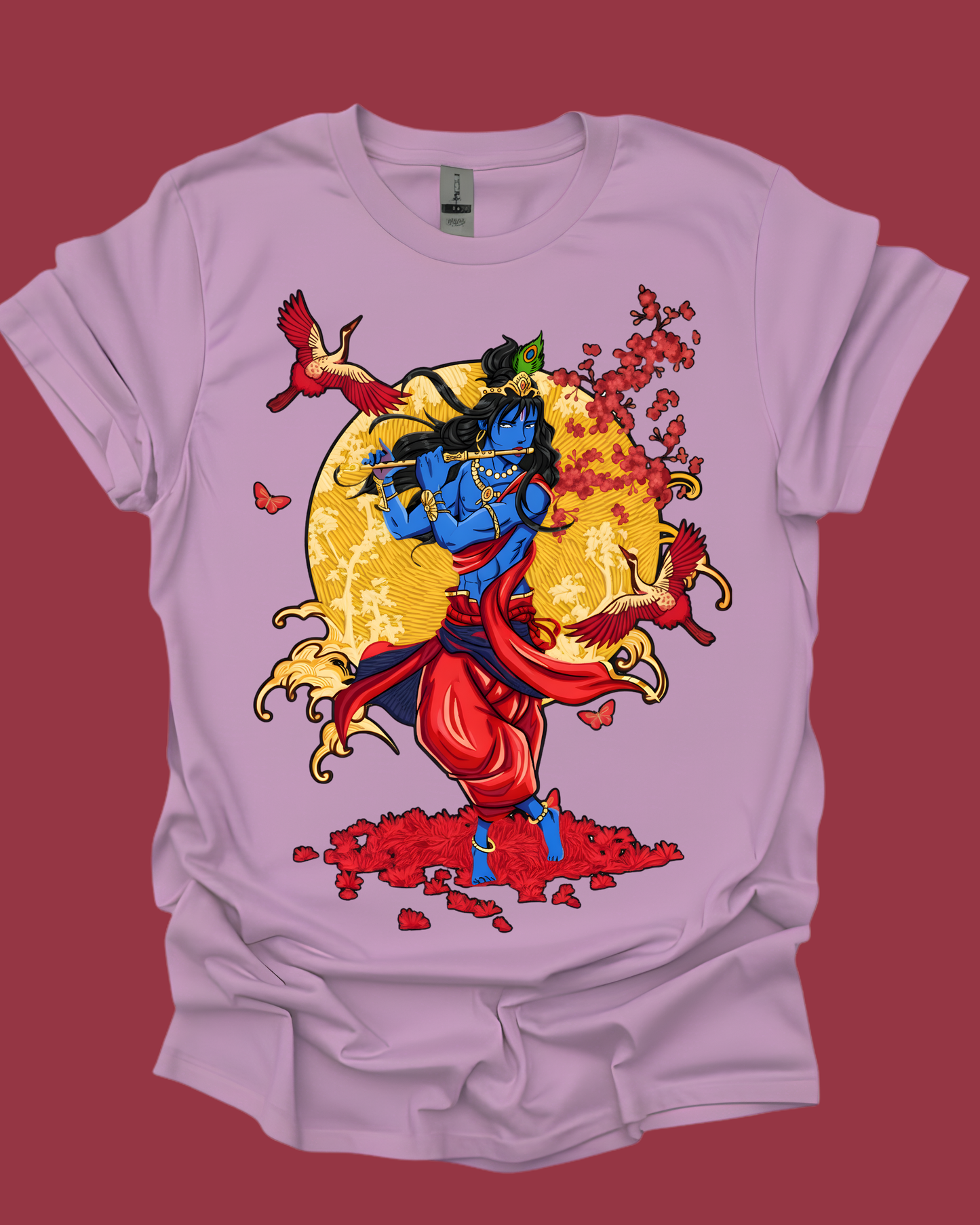 Vibrant Bansuri Krishna Mythology Unisex Tee