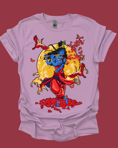 Vibrant Bansuri Krishna Mythology Unisex Tee