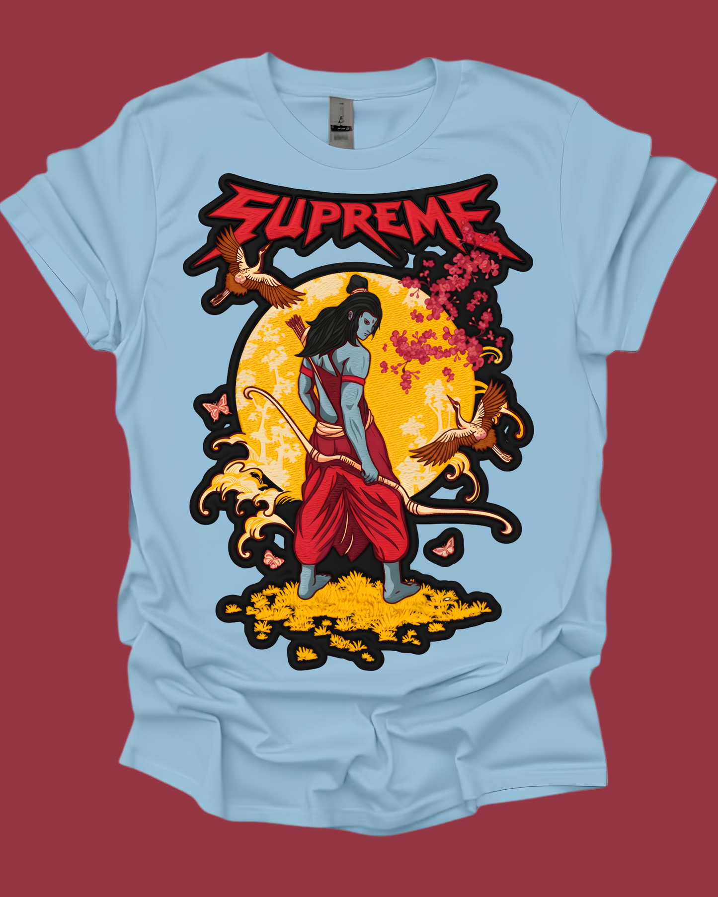 Lord Rama Fusion Japanese Style Streetwear unisex T-shirt.