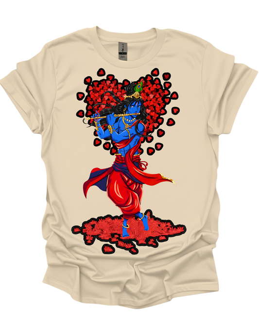 Lord Krishna Valentine's Spiritual Unisex T-Shirt.