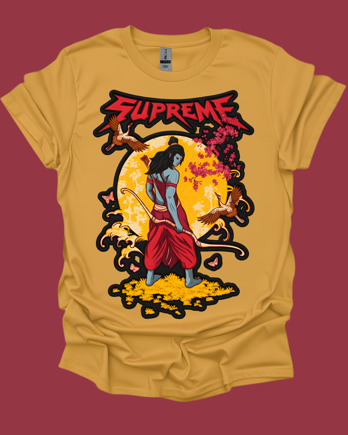 Lord Rama Fusion Japanese Style Streetwear unisex T-shirt.