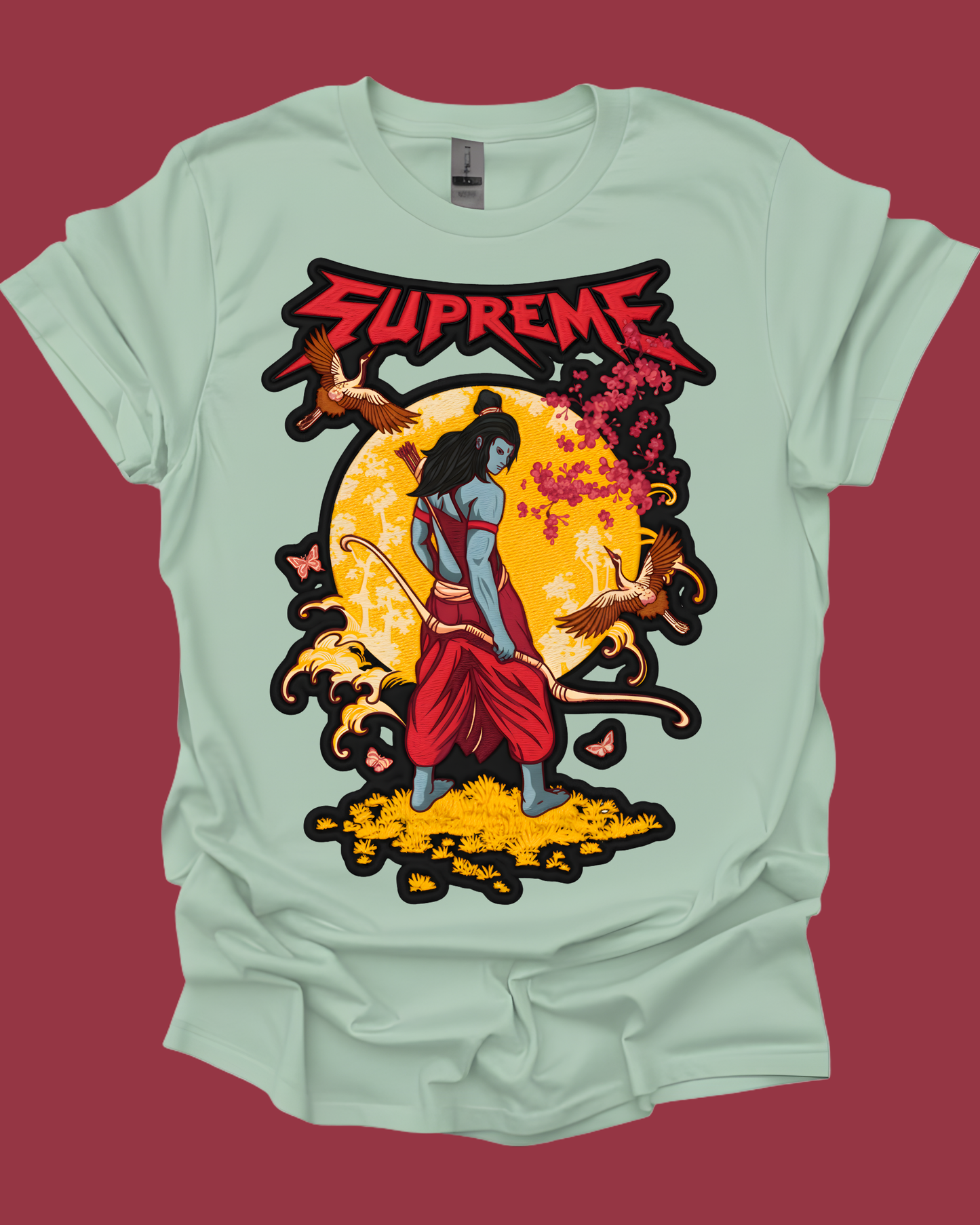 Lord Rama Fusion Japanese Style Streetwear unisex T-shirt.