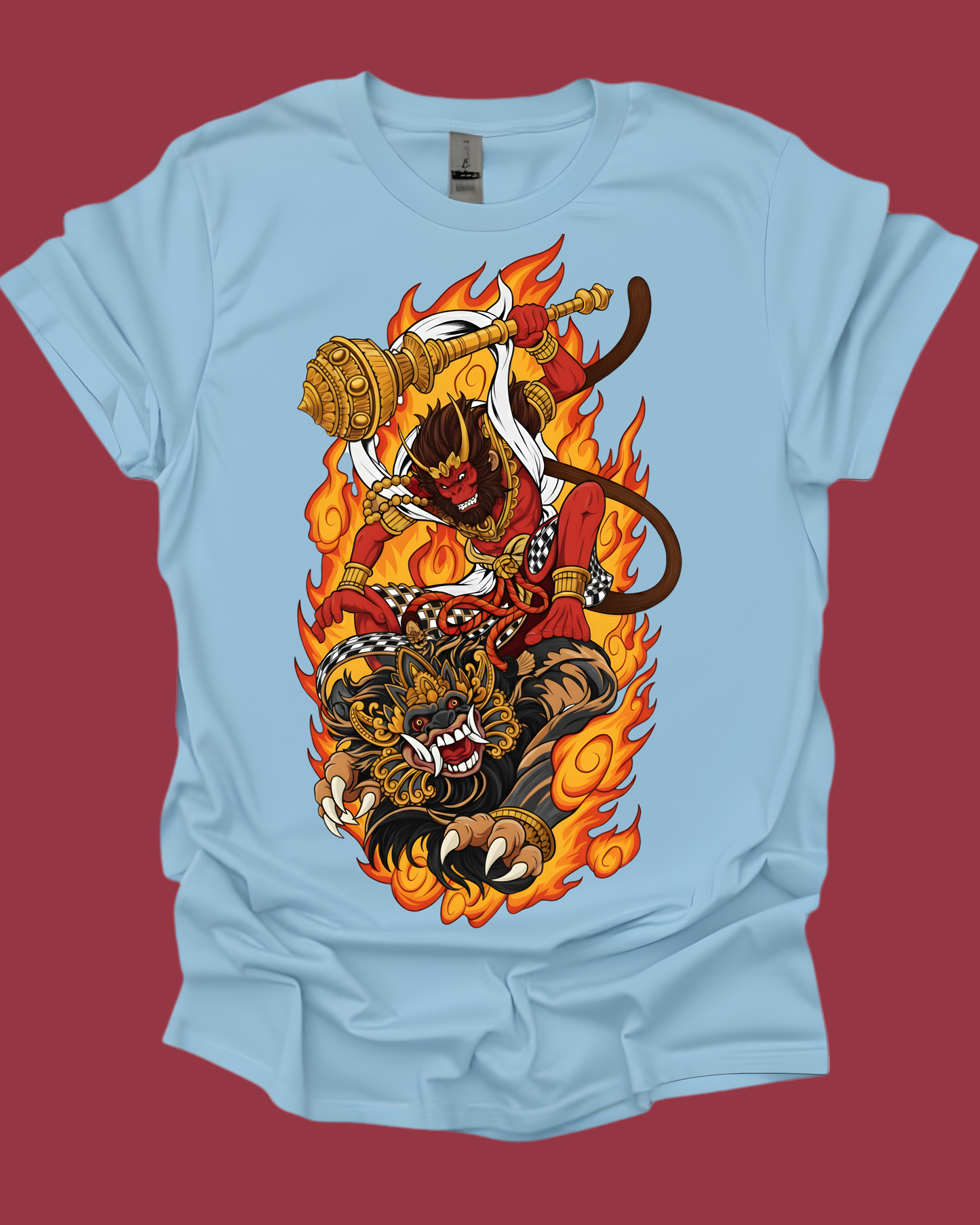 Hanuman Balinese Battle Warrior Graphic Unisex Tee
