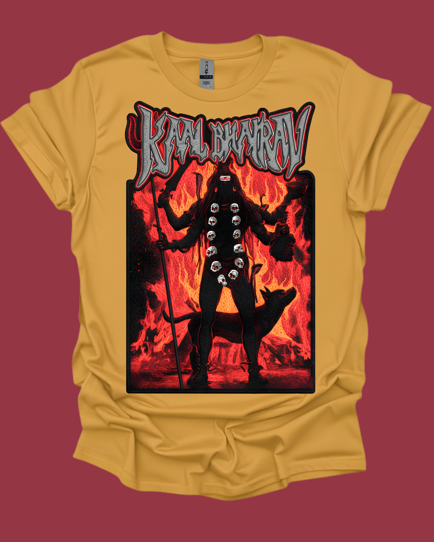 Kaal Bhairav Hindu Metal Graphic Unisex T-Shirt