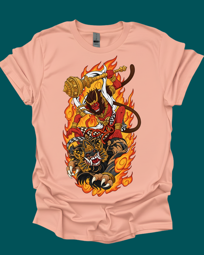 Hanuman Balinese Battle Warrior Graphic Unisex Tee