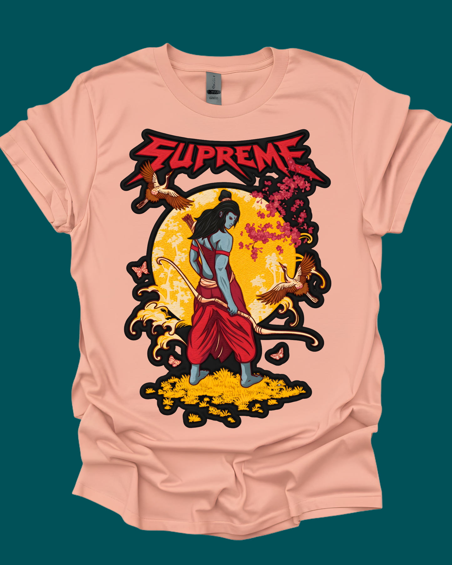 Lord Rama Fusion Japanese Style Streetwear unisex T-shirt.