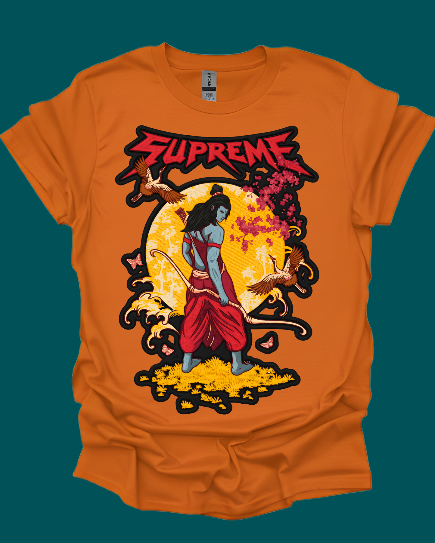 Lord Rama Fusion Japanese Style Streetwear unisex T-shirt.